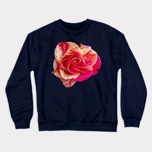 Red and Yellow Rose Floral Photo Cutout Crewneck Sweatshirt